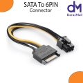 SATA To 6pin Adapter For GPU Grapic card Adapter SATA Power Female To 6 Pin Male Sata to PCI-Express Graphics Card Power Cable Connector. 