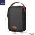 WIWU Minimalist Tech Pouch Travel Electronic Organizer Bag, Waterproof Electronics Accessories Pouch Bag for Apple Pencil, Hard Drives, Power bank, Cable, Charger, Phone, USB, SD Card (Black). 