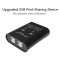 IT-Well USB Printer Sharing Device, 2 in 1 Out Printer Sharing Device, 2-Port Manual Kvm Switching Splitter Hub Converter Black. 