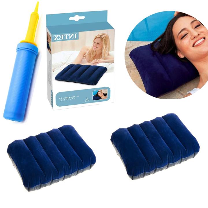 Pack of 2 inflatable Travel pillow With Air Pump