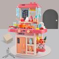 Little Kids Kitchen Pretend Play Set with Steam & Light & Sound and Plastic Accessories Included  Toys for Girls and Boys - 42 pcs. 