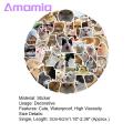 Amamia Stationery Stickers Cute Cartoon Cat Stickers Water Bottle DIY Phone Stickers. 