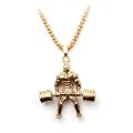 Weightlifting Pendant Necklaces Barbell Dumbbell Classic Charm Sporty Style Long Necklaces For Male Men Fitness Enthusiast. 