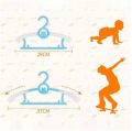 5 Piece - 11-14.5 inch  Baby Coat Hangers Children Clothes Hangers Adjustable with Space Saving Stackable Hooks, Universal Baby Hangers Non-Slip Dress Clothes Coat Hanger with Windproof Hooks. 