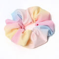 Large Rainbow Hair Scrunchies Elastic Hair Bands Ponytail Holder Multicloured Oversized Scrunchie Hair Tie For Girl Women. 