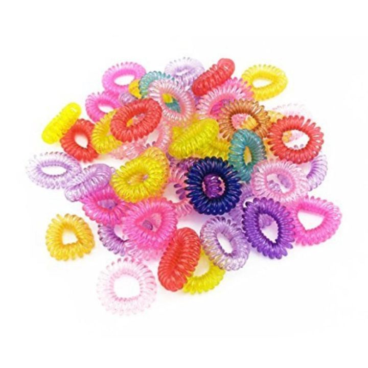 Pack of 10 hair ponies small size(Spiral)