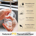 Thermal pp Cable Labels Adhesive Wire Tags Cord Labels Stickers for Office Organization Home Labeling Electronics Marking Data Center Management Cable Identification. 