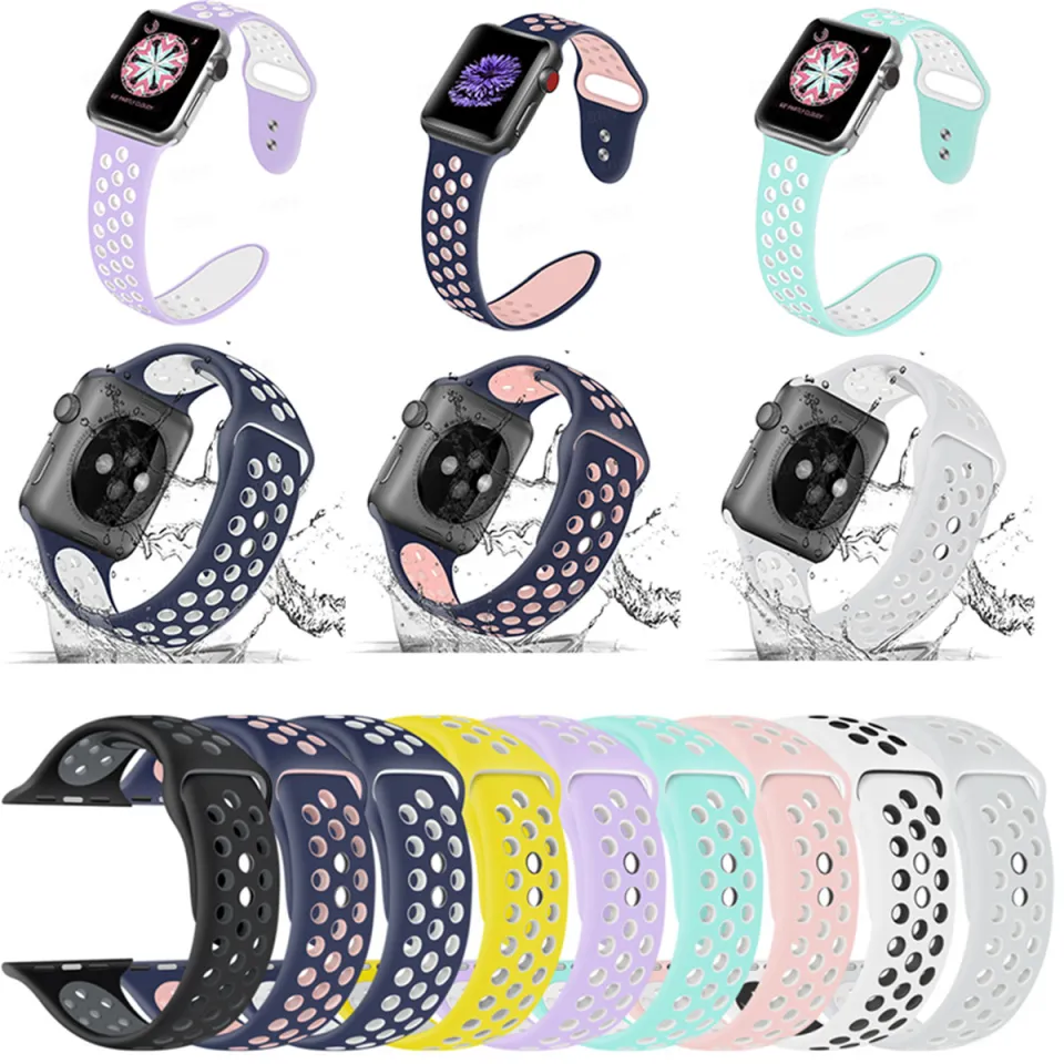 45mm 44mm Apple Watch Soft Silicone Sports Band Wrist Strap Ser 7 42mm Series 1 2 3 44mm Series 4 5 6 T500 T500 Pro Apple iWatch Replicas Same fits All Daraz.pk