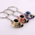 Auto Car Turbo Sleeve Turbo Keychain Spinning Turbine Key Chain Ring Keyring. 