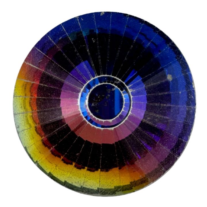 Multicolor Stones - 4.5 cm in size - Multi Color - Circle Shape - Pack Of 1 Stone