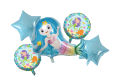 MERMAID THEME FOIL BALLOONS - PACK OF 5 FOIL BALLOONS - MERMAID FOIL BALLOONS. 