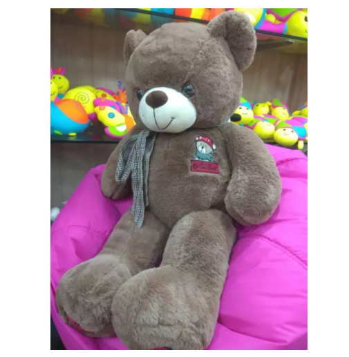 Big ribbon teddy bear stuff toy - brown- 85cm -xl