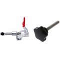M8 x 50mm Thread Star Hand Knob Tightening Screw with 1Pcs Hand Tool Toggle Clamp Vertical Clamp Stroke Push Pull 301AM. 