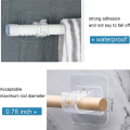 8 PCS No Drill Curtain Rods Brackets Nail Free Adjustable Hooks Storage Hooks Clamp. 