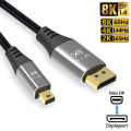 8K Mini DisplayPort to DisplayPort Cable 8K 60Hz 4K 144Hz Mini DP to DP Cables ForMacBook Air Surface Pro Monitor. 