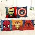 Captain America Marvel Accessories Linen Pillowcases Ironman Spiderman Anime Shield Pillow Cushion Cover Home Cars Indoor Decor. 