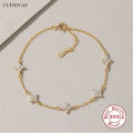 CCFJOYAS 100% 925 Sterling Silver Mini Flower Zircon Bracelet for Girl Minimalist 18k Gold Plated Lucky Bracelet Fine Jewelry. 