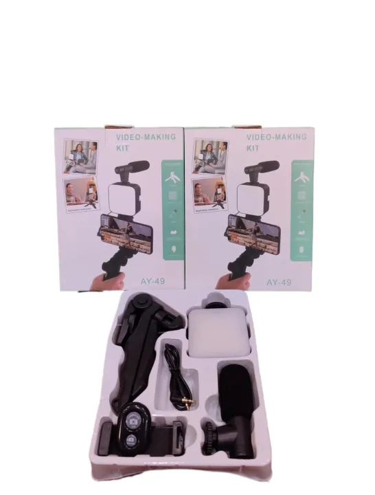 ay-49%20vlogging%20kit%20%7C%20video%20making%20kit%20for%20YouTubers%7C%20tripod%20stand,light,shotgun%20mic,shutter%20remote,%20mobile%20holder.%20-%20Image%203