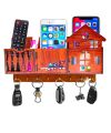 Multipurpose design Wood Key Holder | 8 Hooks | Home Decoration items | Wall Decoration items for room | Wall Hanging for keys | Wall Hanging For Decoration | key organizer | Fancy handmade key holders | Decorative wooden wall rack for key & mobile. 