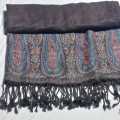 Women's Faux Pashmina Wool Jamawar Shawl, Luxury Kashmiri Pashmina Shawls, Stoles and Wraps (Size: 27X180 Inches). 