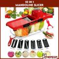 High Quality 10 In 1 Mandoline Slicer Vegetable Grater, Cutter with Stainless Steel Blades. 