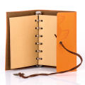Vintage Retro Loose-leaf Notebook Faux Leather Leaf Notepad Journal Diary Gift. 