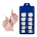 100Pcs White/Clear Coffin Fake Nails Full Cover Ballerina Acrylic Artificial False Nail Tips Press on Finger Manicure Extension. 