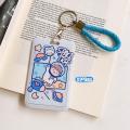INS Cute Student Access Control Card Holder Work ID Protection Cover with Keychain. 