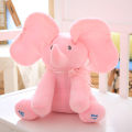 Hide and Seek Elephant Baby Animal Plush Toy Ears Move Electric Music Toy Play Games Talking Singing Dolls for Toddlers Gift. 
