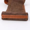 Universal leather car steering wheel cover snake skin pattern cowhide steering-wheel wrap braid with needle and thread(AK31Beige). 