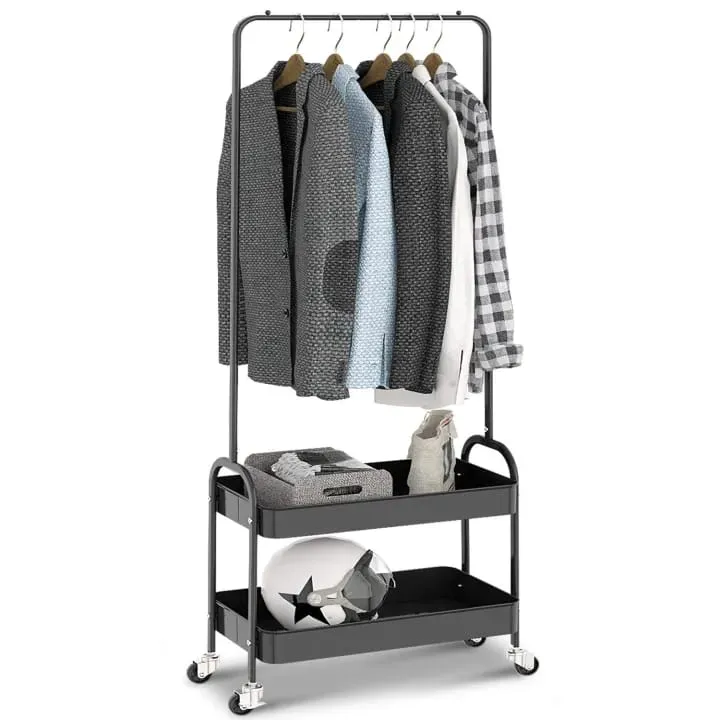Garment%20Rack%20with%202-Tier%20Shelves,%20Clothes%20Coat%20hanger,%20Clothing%20Hallstand%20Coat%20shoes%20organizer%20storage%20rack%20trolley%202-in-1%20,In%20best%20and%20original%20quality%20-%20Image%203