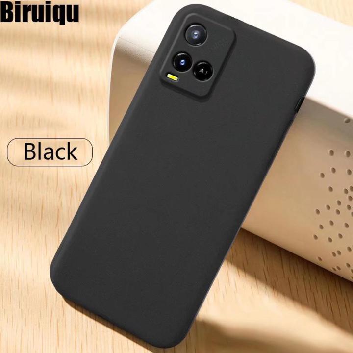 Biruiqu For VIVO Y21T / VIVO Y33S / VIVO Y21 Shockproof Anti Slip Soft TPU Sandstone Matte Back Case Cover