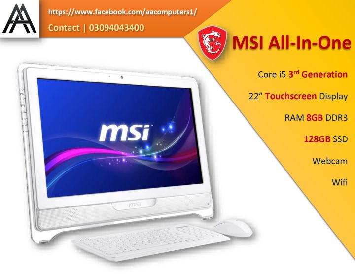 Touchscreen All-In-One - Core I5 3rd Generation - 8GB DDR3 RAM - 128GB ...