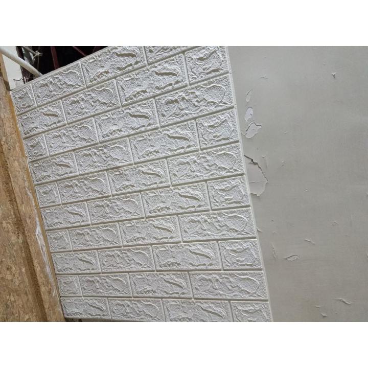Wall Stickers 10PCS  3D  Brick, PE Foam Self-Adhesive Wallpaper Removable and Waterproof Art Wall Tiles for Bedroom Living Room Background TV Decor