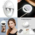 Pack Of 2 Mini Portable USB Rechargeable Selfie Ring Light With 3 Brightness Levels. 