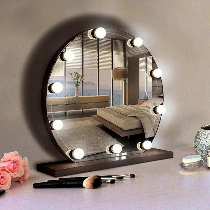 Vanity Light LED Bulbs for Makeup Mirror Stand Vanity Mirror Light (10 Bulbs) LED Vanity Lights, Portable Vanity Lights Best for Decoration