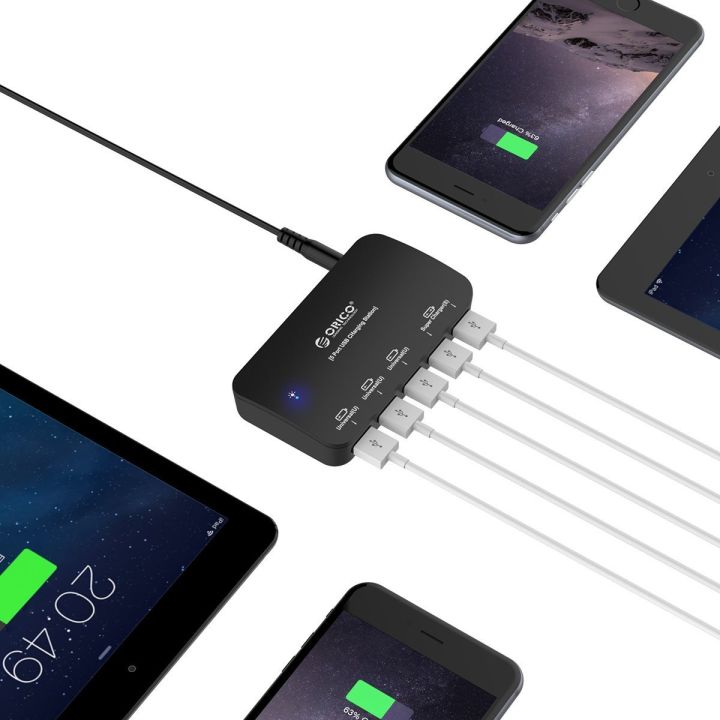 ORICO%205%20Port%20USB%20Hub%20Super%20Charger%20with%2012V%203A%20Power%20Adapter%20DCP-5U%20Black%20-%20Image%206