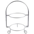 Metal Cake Stand Double-Layer Arch-Shaped Golden Fruit Dessert Rack Wedding Birthday Party Decoration Cupcake Stand. 