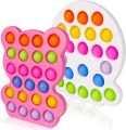 Push Pop Sensory Silicone Popper Game Poppet Fidget Toys with Hard Plastic Case for Kids. 