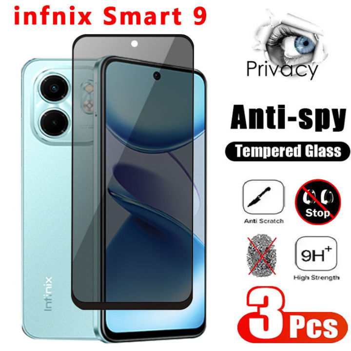 Privacy Tempered Glass For Infinix Smart 9 4G 5G 2024 Camera Lens Screen Protector Glass