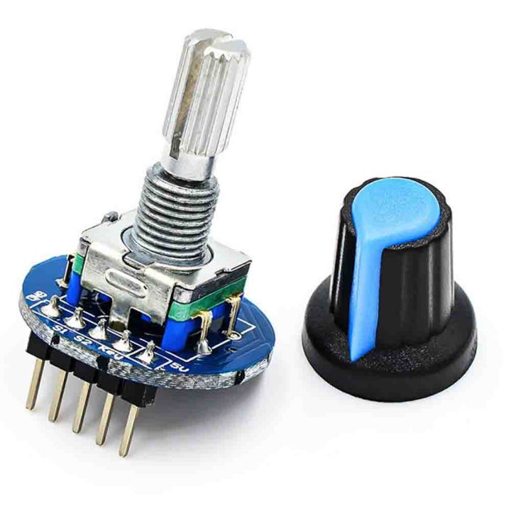 Rotary Encoder Module for Arduino Brick Sensor Development Round Audio Rotating Potentiometer Knob Cap EC11