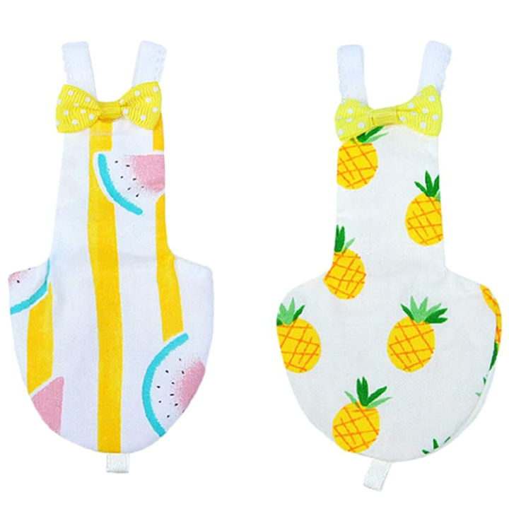 2Pcs Bird Diaper Reusable Washable Parrot Nappies Clothes Flight Suit Dress for Parakeet Cockatiel African Macaw