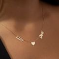 Personalized Custom Double Name Necklace Couple Necklace, Nameplate Custom Jewelry Gift For women. 