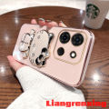 Casing infinix note 30 pro 30 vip infinix note 30 5g infinix note 30i 2023 phone case Softcase Electroplated silicone shockproof Cat cartoon with holder Cover new design DDKTM01. 