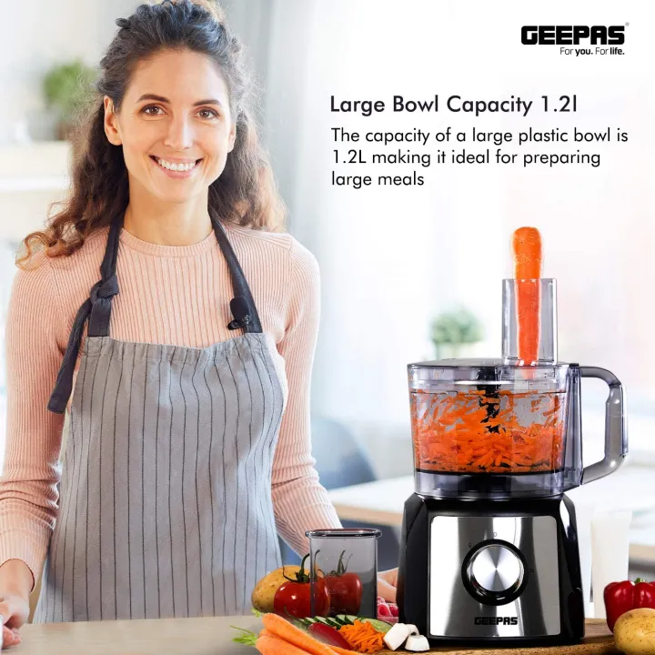 Geepas%201200W%20Compact%20Food%20Processor%20%20Multifunctional%20Electric%20Chopper%20with%20Shredder%20&%20Grater%20Attachments%20%201.2L%20Bowl%20Capacity%20%20Stainless%20Steel%20&%20Dough%20Blades%20Included%20-%202%20Years%20Warranty%20-%20Image%203
