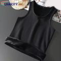 Men Sleeveless Top Ultra-thick Fleece Lined Tank Top Vest Warm Thermal Base Layer for Southeast Asian Buyers Men Thermal Vest. 