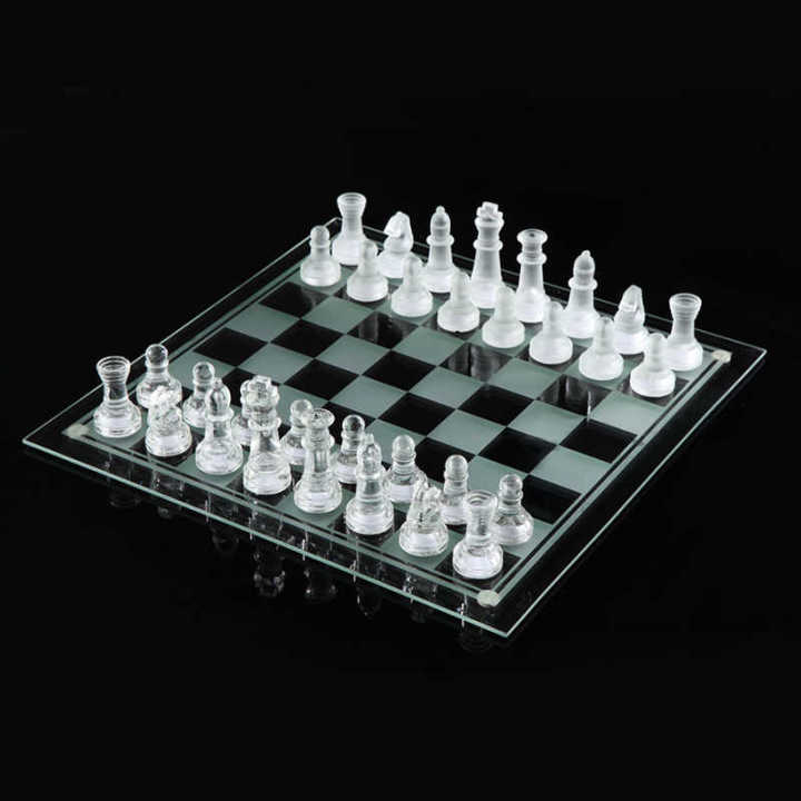 LYDJ%20Glass%20Chess%20Game%20Set%20Include%20Frosted/Polished%20Glass%20Chess%20Board%20and%2032%20Chess%20Pieces%20with%20Padded%20Bottom,%20Crystal%20Chess%20Set%20for%20Adults%20and%20Children%20Strategy%20Game,S%20-%20Image%206