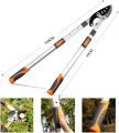 Extendable Anvil Loppers Tree Trimmer with Compound Action,Chops Thick Branch Ease,27-41''Telescopic Heavy Duty Branch Cutter,2 inch Clean Cut Capacity. 