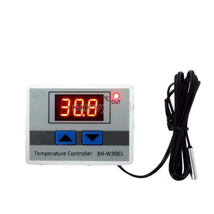 AC 220V W3001 LED Temperature Controller 10A Thermostat Control Switch Probe