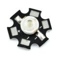 2pcs 1W 5V 3V-7V High Power RED LED PCB heatsink Plum Shape 630nm with 100ohm resistor 20mm. 
